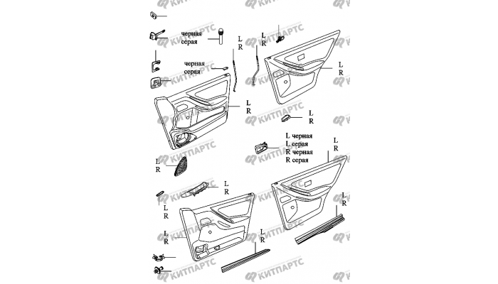 Карты дверей Chery Amulet (A15)