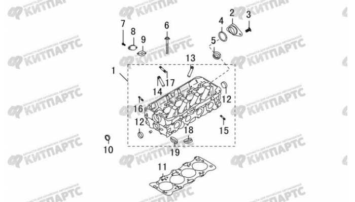 Головка блока цилиндров Great Wall Hover H3