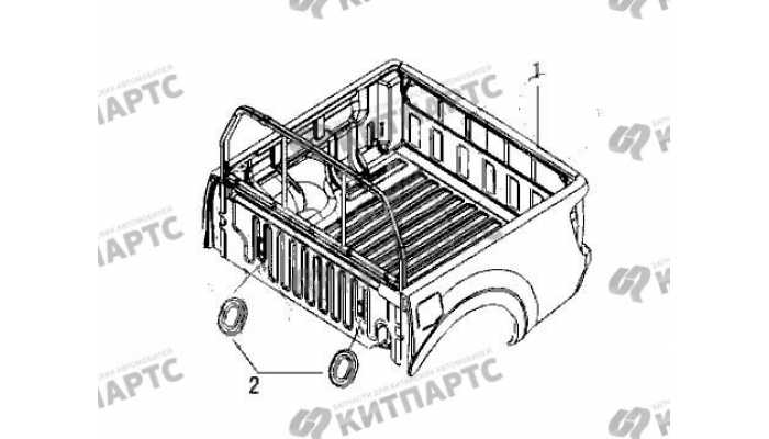 Грузовой отсек в сборе без крышки Great Wall Wingle