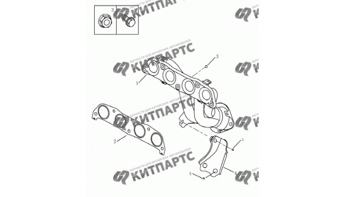 Выпускной коллектор (1.8L) Geely