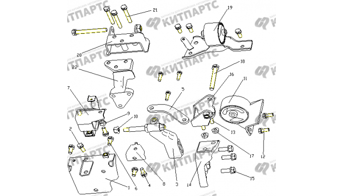 Подушки двигателя (1.3L) Geely