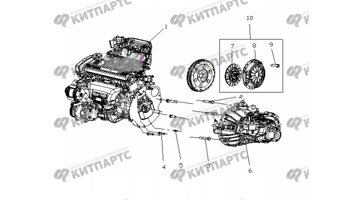 Двигатель MR481QA в сборе Geely