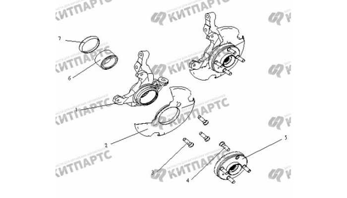 Кулак поворотный правый Geely